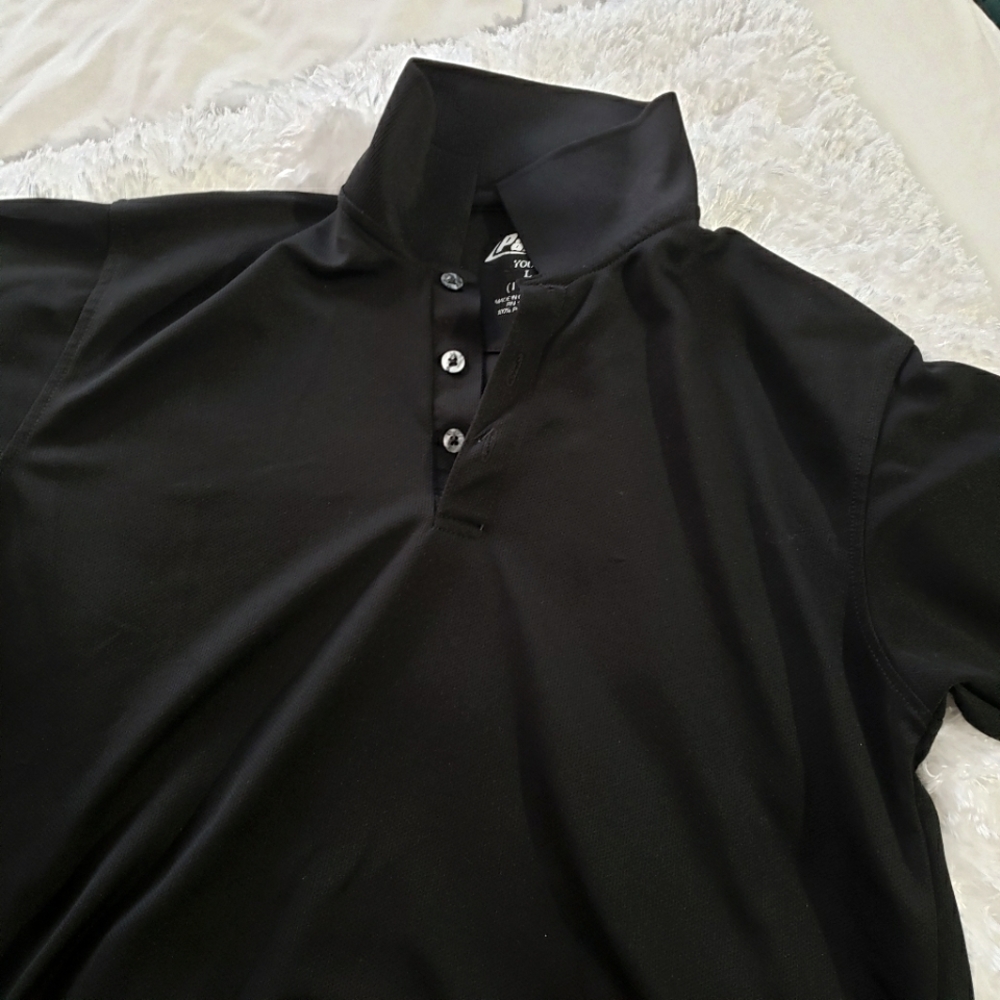 🌷Black Collar Top Youth L 14-16